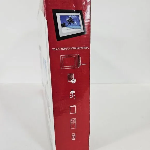 NIB VistaQuest VQ0801W 8" Remote Control Digital Picture Frame Black In Box - Picture 5 of 9